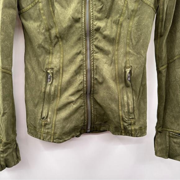 Lululemon Define Jacket *Ice Dye in Ice Wash‎ Moss Green Sz 4 - Picture 5 of 9